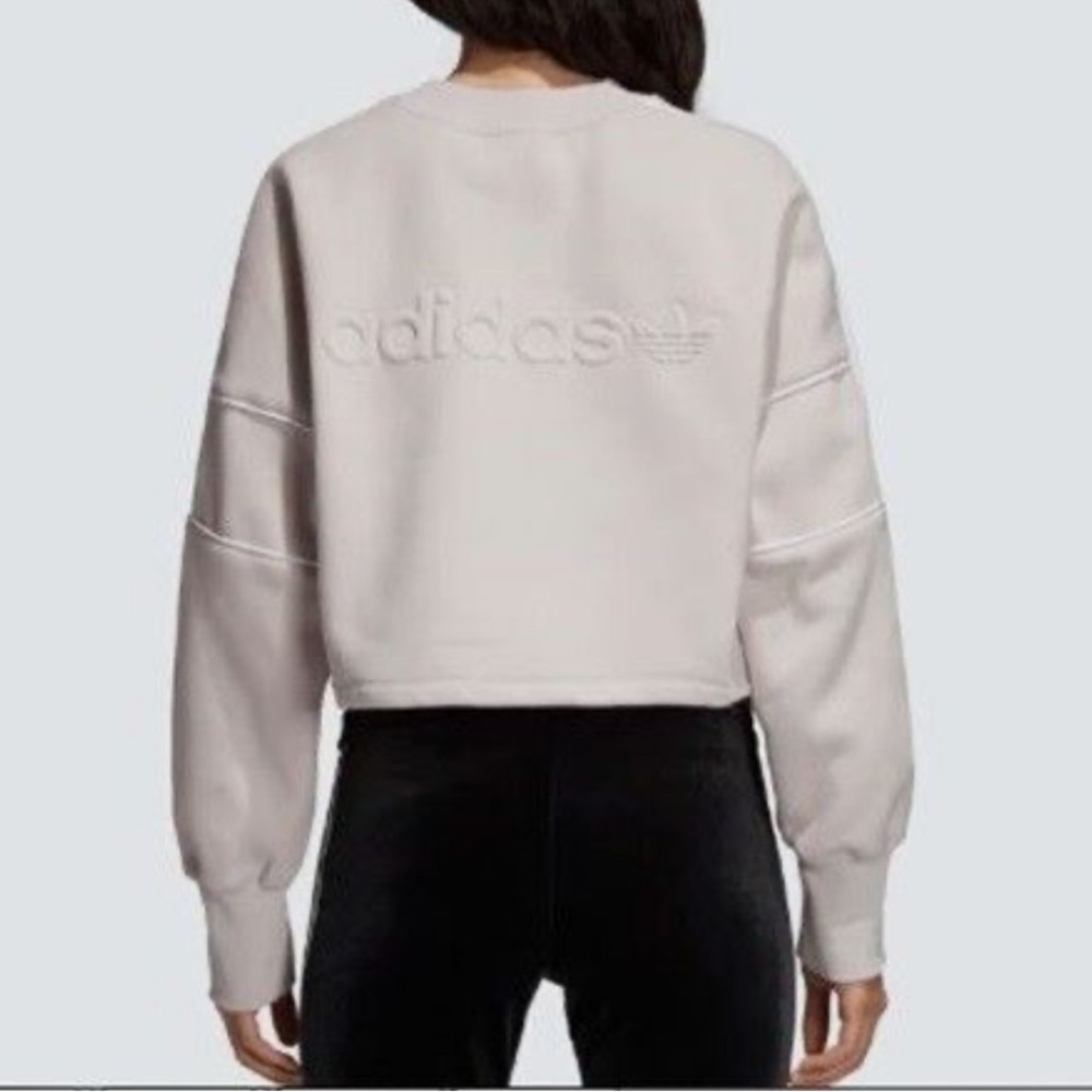 Adidas Cropped crew neck Purple Embossed Emblem - Picture 8 of 8